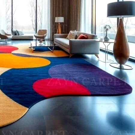 Handcrafted Organic Color Block Contemporary Area Rug